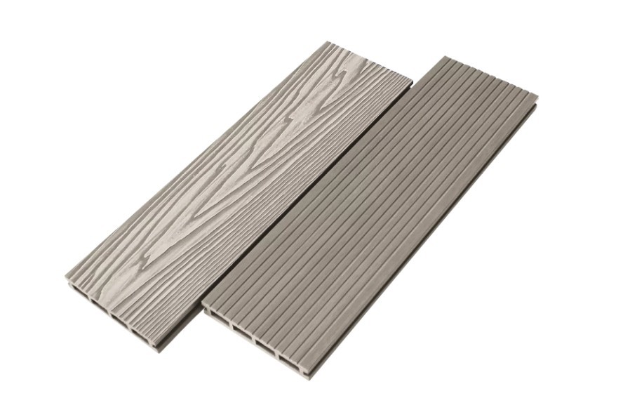 Пустотелая террасная доска Tehno Grand 3D Белый дуб Пустотелая террасная доска Tehno Grand 3D Белый дуб