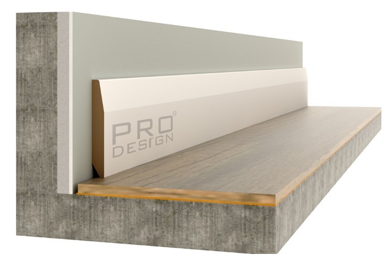 МДФ плинтус Pro Design 2,8 м.п. Nova (Грунт под покраску, 12х90 мм)