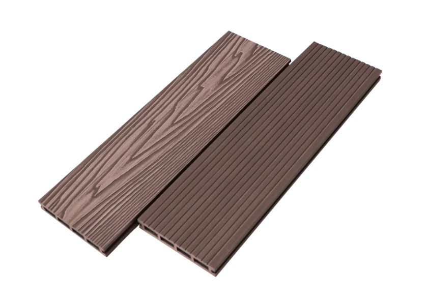 Пустотелая террасная доска Tehno Grand 3D красное дерево +5%