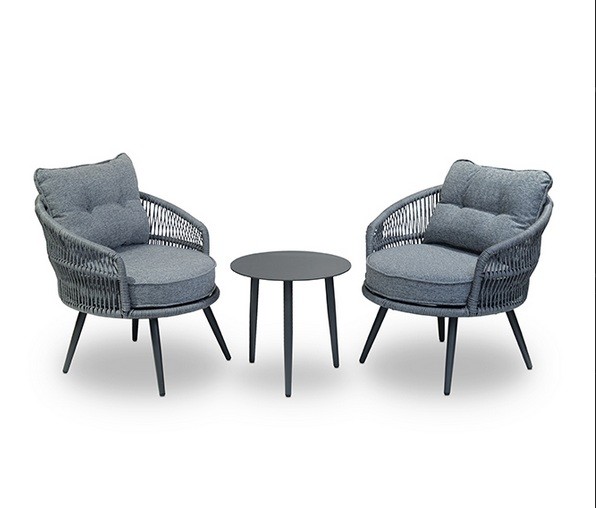 Комплект мебели кофейный OUTDOOR Сан-Ремо (2 кресла, кофейный стол), кварц Комплект мебели кофейный OUTDOOR Сан-Ремо (2 кресла, кофейный стол), кварц