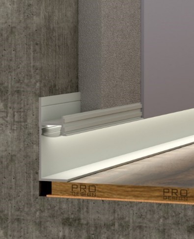 Теневой плинтус скрытого монтажа Pro Design 7210 2700 мм. Анодированный Теневой плинтус скрытого монтажа Pro Design 7210 2700 мм. Анодированный