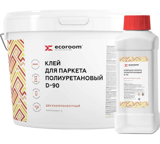 КЛЕЙ ПОЛИУРЕТАНОВЫЙ Ecoroom 2К D-90 10кг