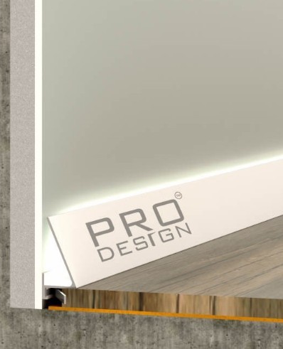 Плинтус Pro Design Corner 570 Муар белый Плинтус Pro Design Corner 570 Муар белый