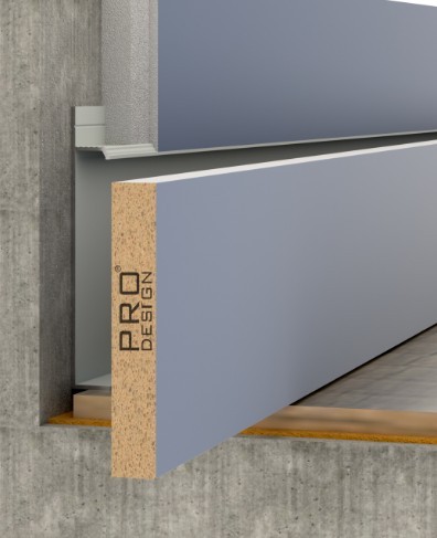 МДФ вставка для плинтуса Pro Design 2,7 м.п. (12х70 мм, Матовая эмаль RAL / NCS / RAL Design)