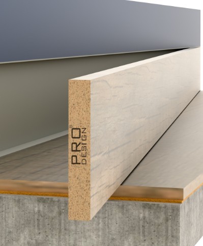 МДФ вставка для плинтуса Pro Design 2,7 м.п. (12х80 мм) Шпон дуба (матовый лак 5-10%)