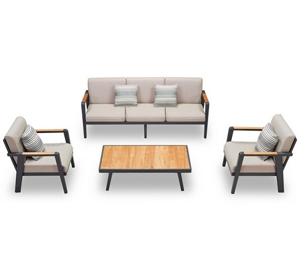 Комплект мебели OUTDOOR Орлеан (3-местный диван, 2 кресла, кофейный стол), песочный Комплект мебели OUTDOOR Орлеан (3-местный диван, 2 кресла, кофейный стол), песочный