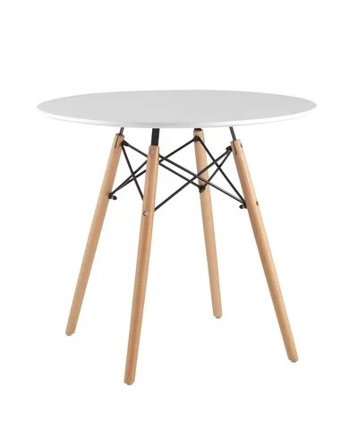 стол круглый eames dsw белый на дер ножках