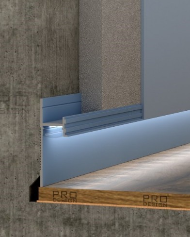 Теневой плинтус скрытого монтажа Pro Design, 7209, 2700 мм , Любой цвет по RAL Теневой плинтус скрытого монтажа Pro Design, 7209, 2700 мм , Любой цвет по RAL