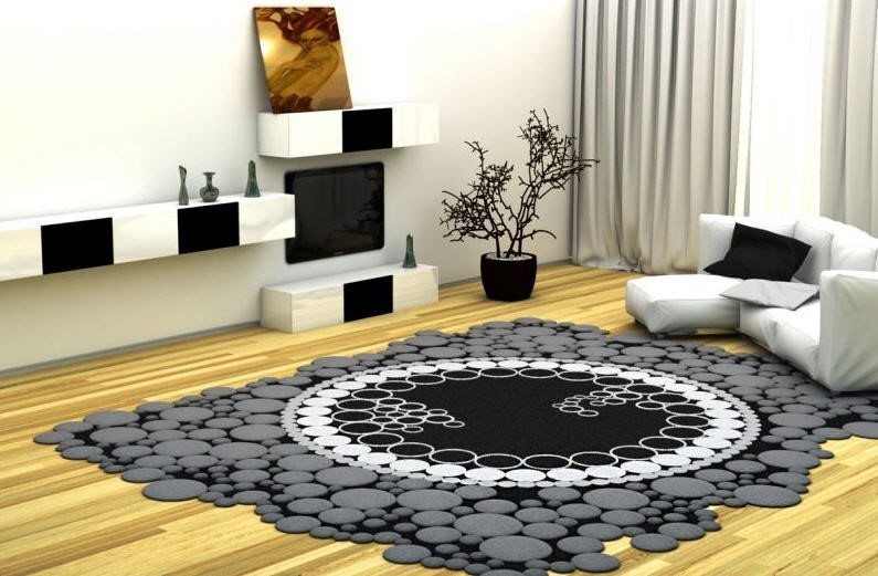 дизайнерский ковер на полу фото дизайнерский ковер на полу фото