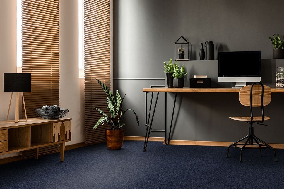 Бытовой ковролин Color Rib Blue Bottle 78