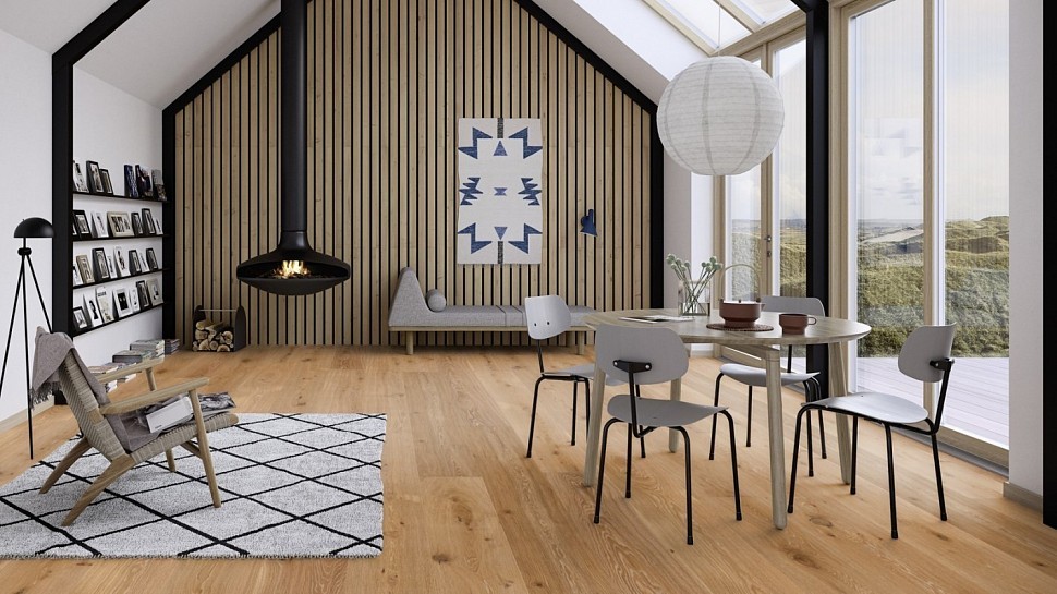 Паркетная доска BOEN ДУБ OLD GREY OG1Y4KWD