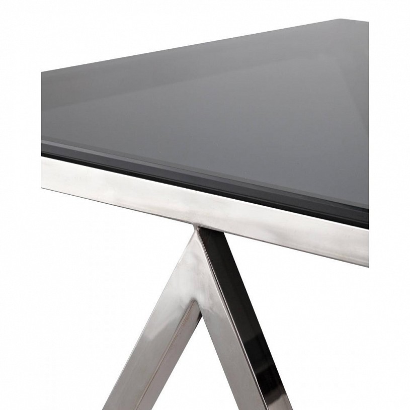 Журнальный стол 55*55 ИНСИГНИЯ, стекло smoke, сталь тёмный хром Журнальный стол 55*55 ИНСИГНИЯ, стекло smoke, сталь тёмный хром