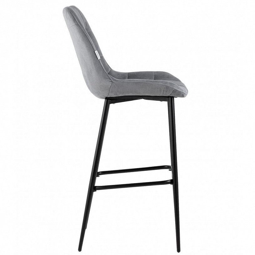 Стул барный Флекс велюр серый Стул барный Флекс велюр серый