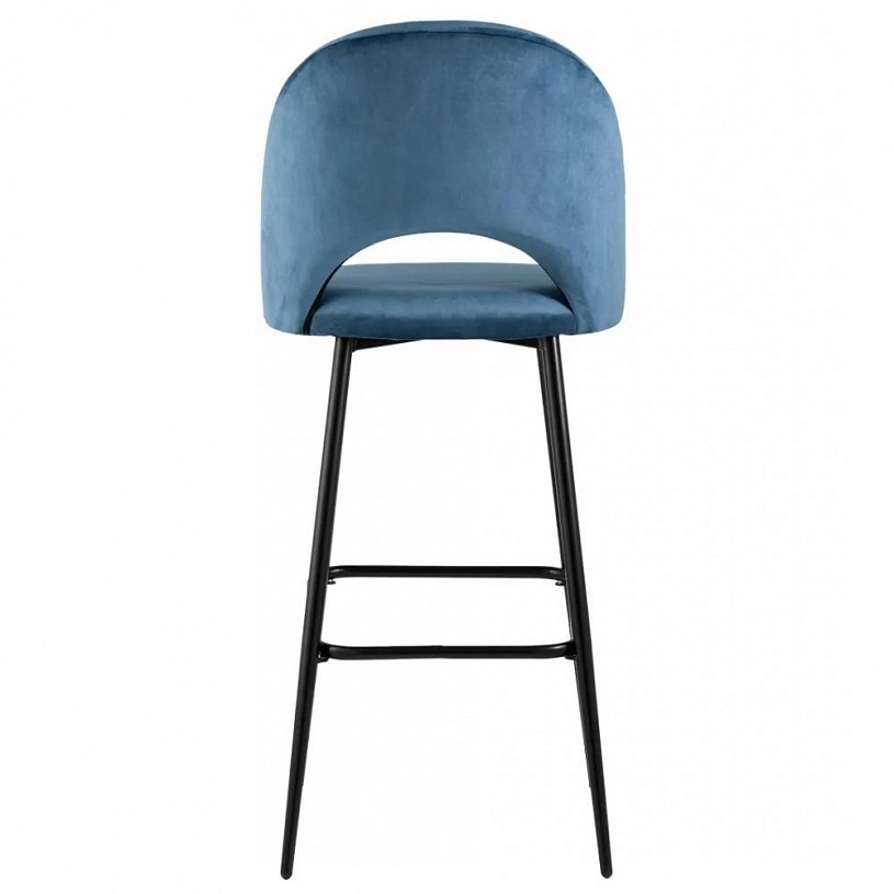 Стул барный Меган велюр пыльно-синий Стул барный Меган велюр пыльно-синий