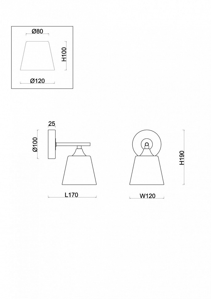 Настенный светильник (бра) Freya FR5261WL-01GB