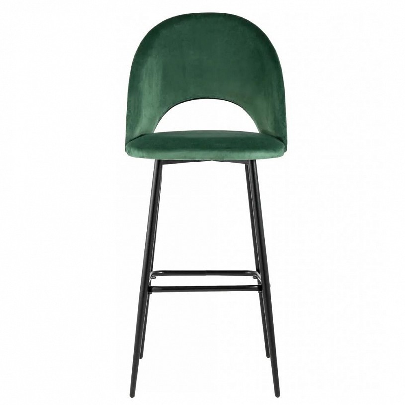 Стул барный Меган велюр зеленый