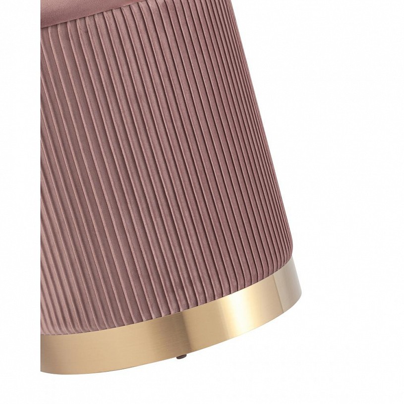 Пуф Шарлотта с ящиком, велюр розовый