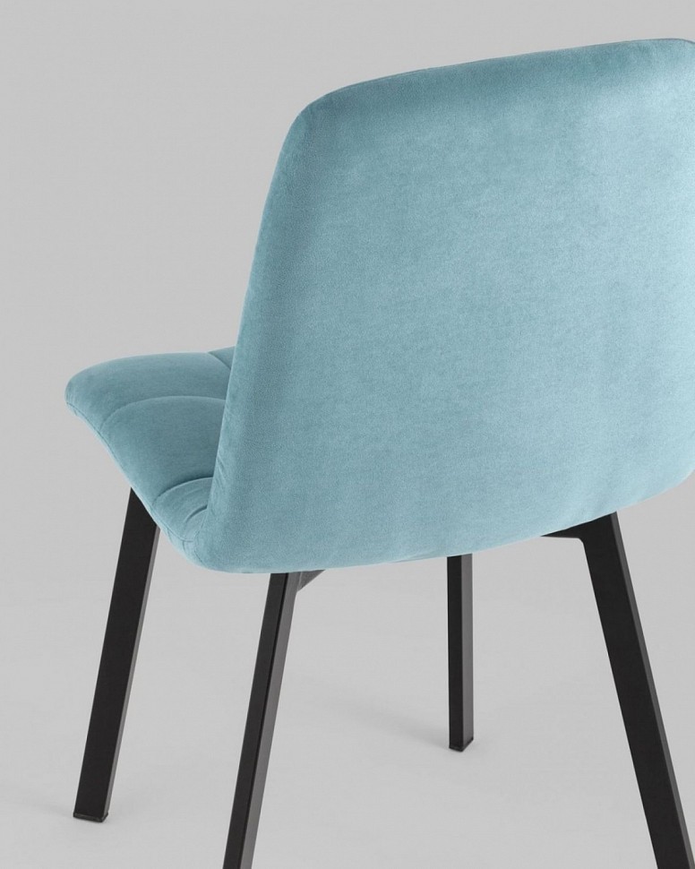 Стул Oliver Square велюр пыльно-голубой