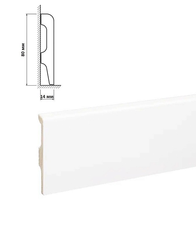 Плинтус HDPS Bonkeel Top, белый Плинтус HDPS Bonkeel Top, белый