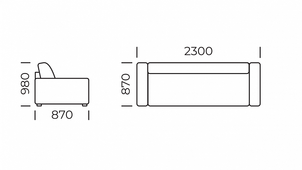 Прямой диван Милан