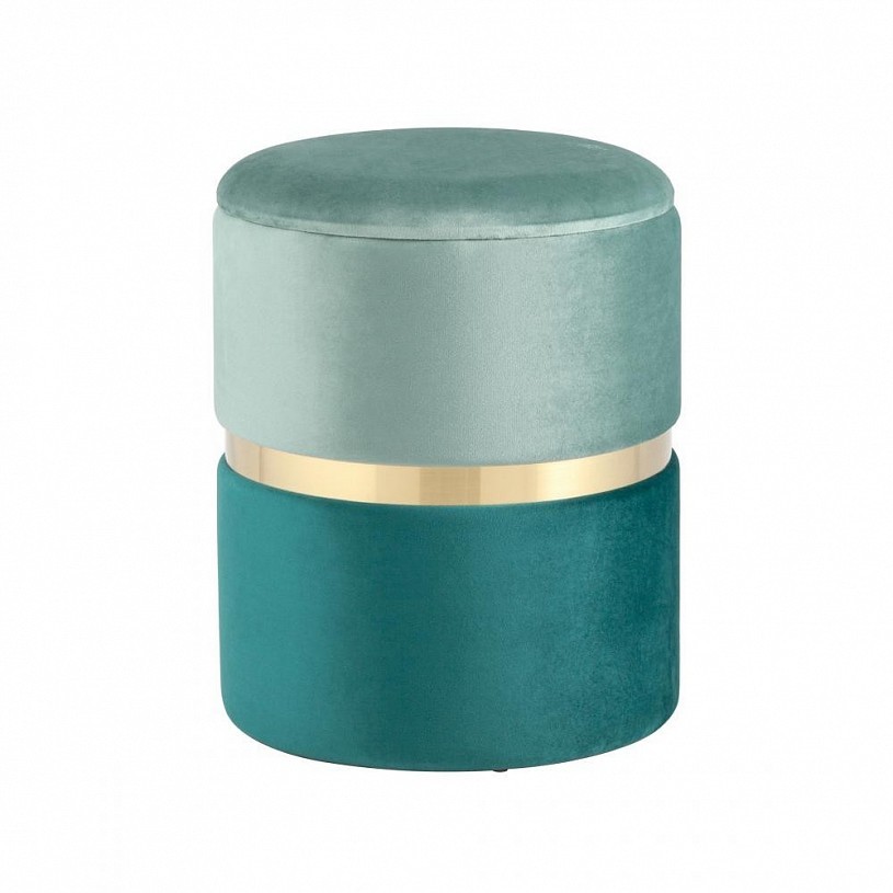 Пуф Кэрри с ящиком велюр бирюзовый