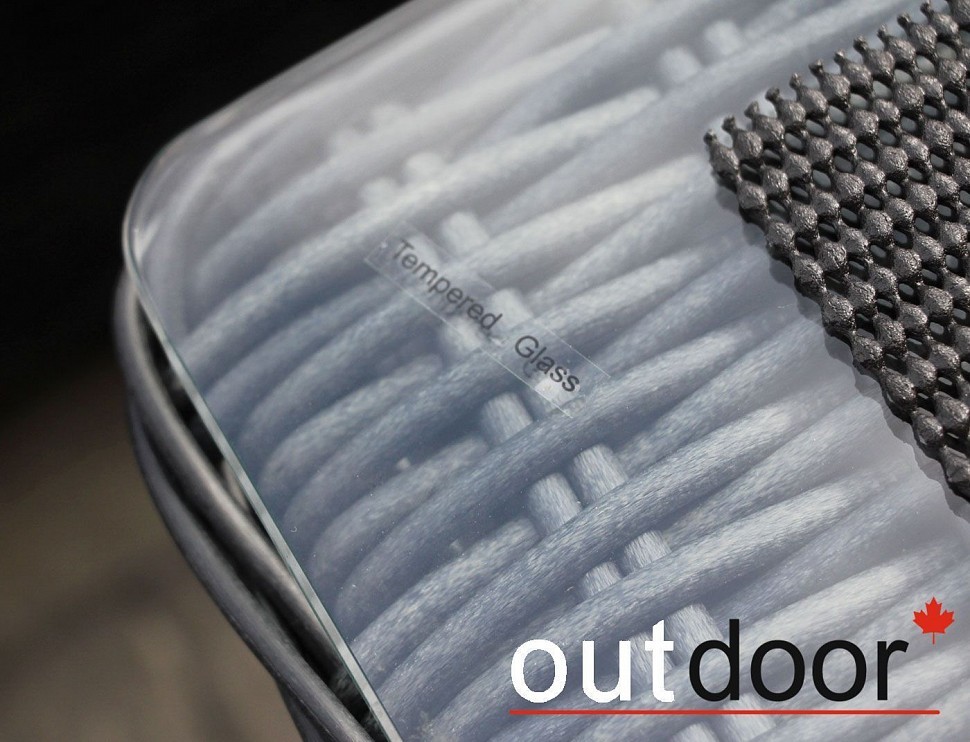 Комплект мебели из ротанга OUTDOOR Флорида (3-местный диван, 2 кресла, стол), узкое плетение, графит Комплект мебели из ротанга OUTDOOR Флорида (3-местный диван, 2 кресла, стол), узкое плетение, графит