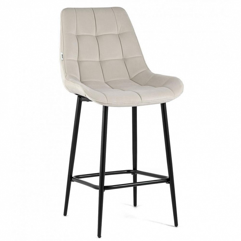 Стул полубарный Флекс велюр бежевый