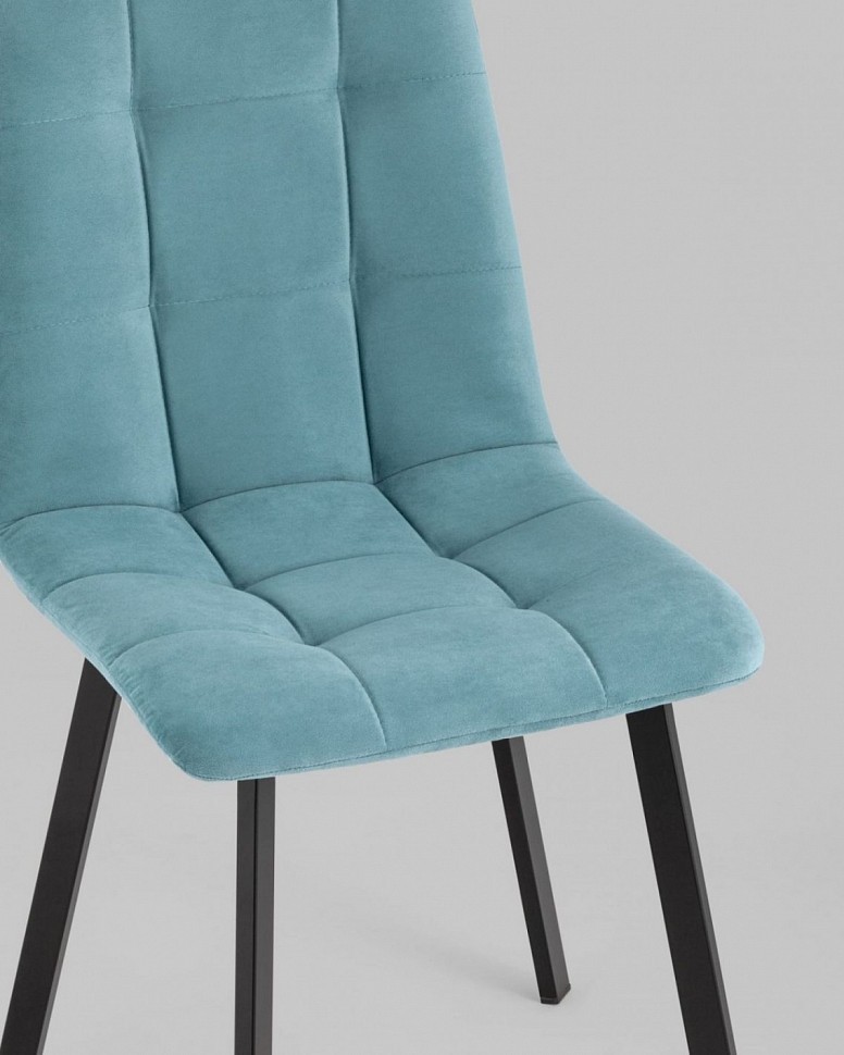 Стул Oliver Square велюр пыльно-голубой