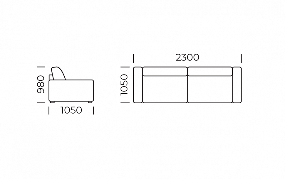 Прямой диван Палермо (локти «овал с декором»)