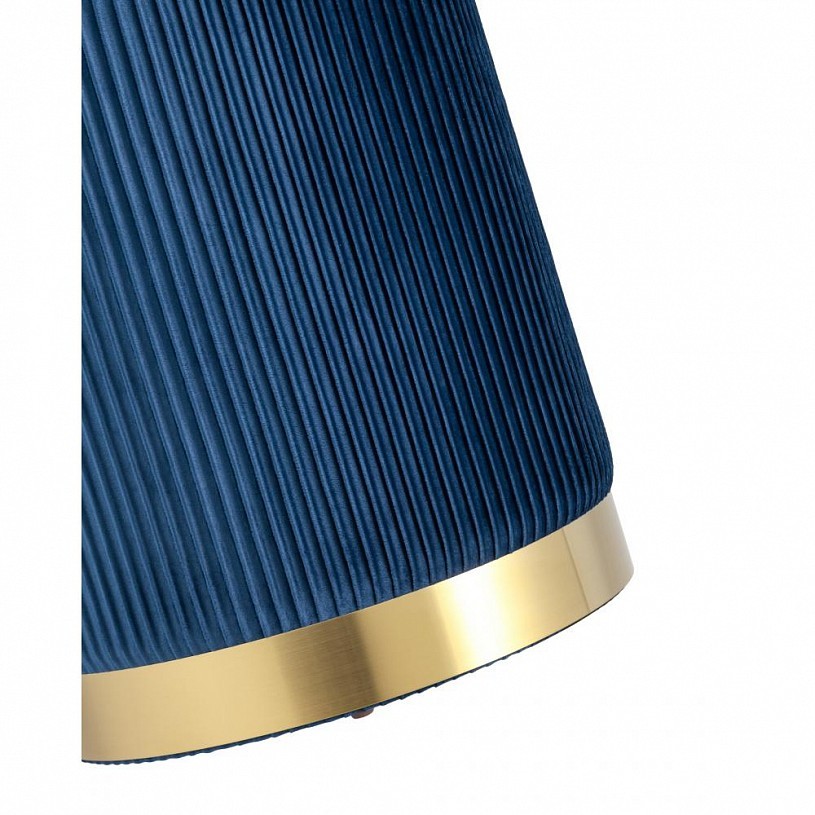 Пуф Шарлотта с ящиком, велюр синий