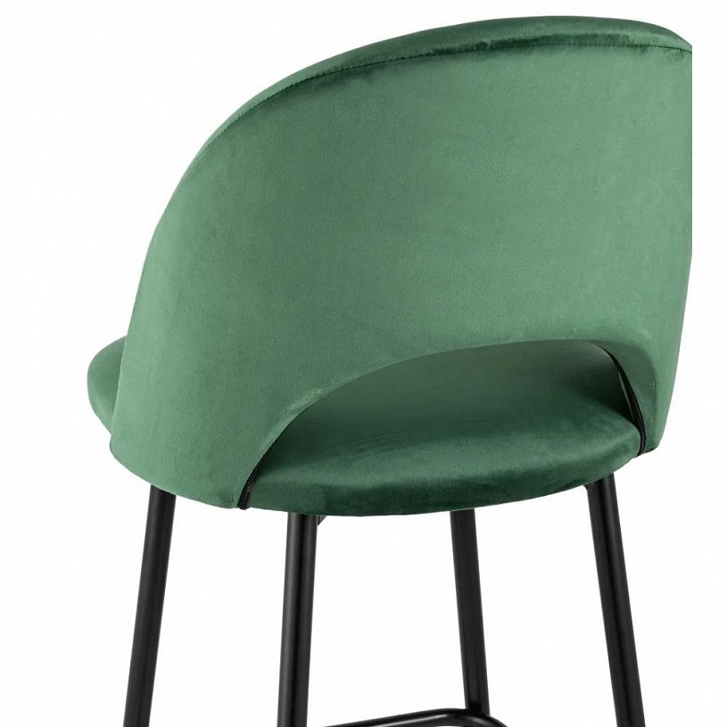 Стул барный Меган велюр зеленый