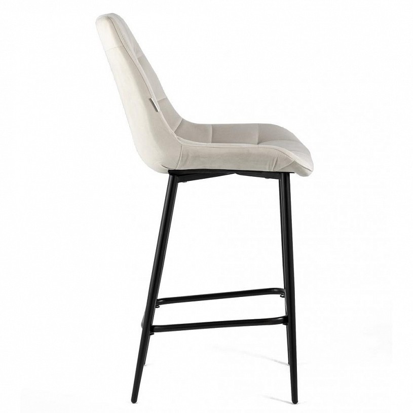 Стул полубарный Флекс велюр бежевый