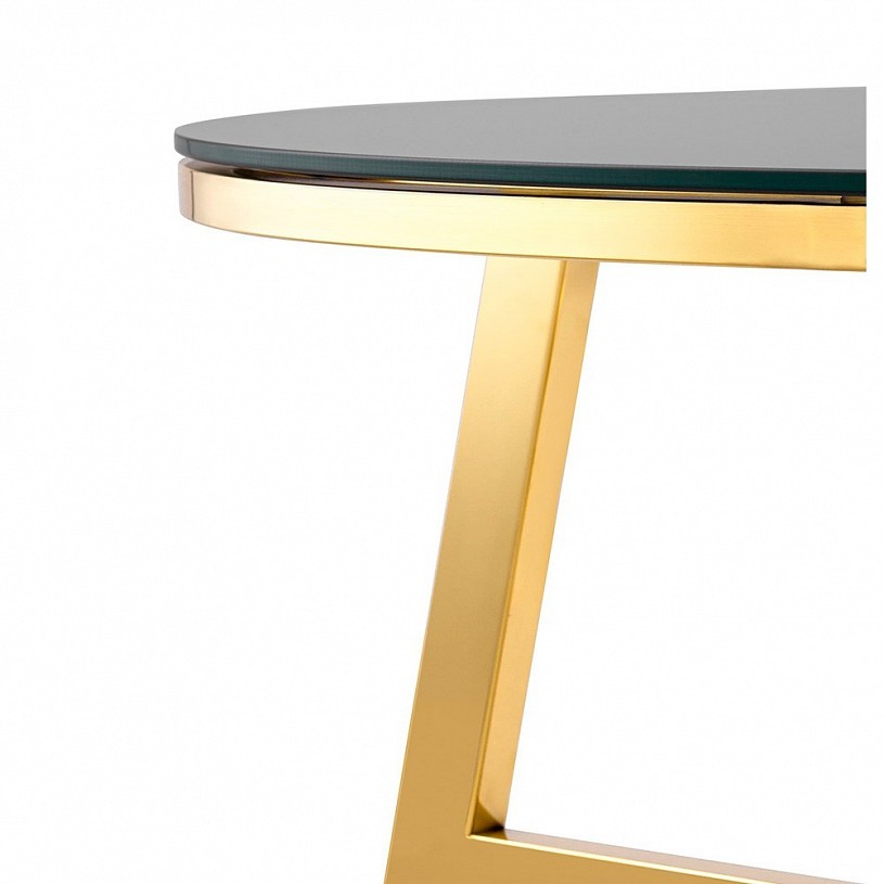 Журнальный стол 100*50 АЛЬБА, стекло черное, сталь золото Журнальный стол 100*50 АЛЬБА, стекло черное, сталь золото