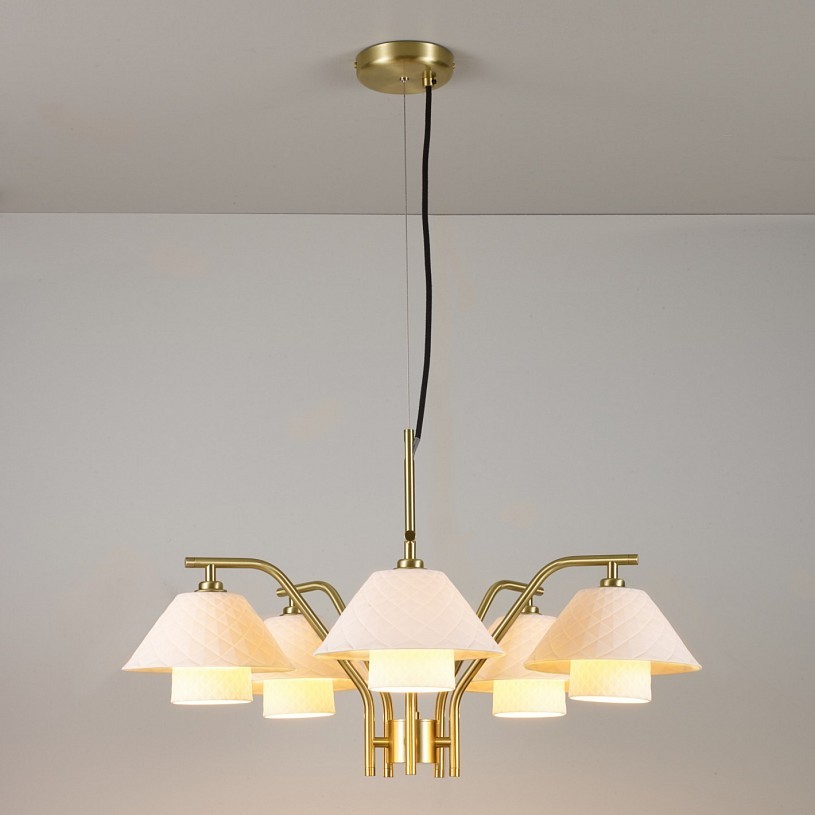 Подвесной светильник Original BTC Oxford Double Chandelier Light, Satin Brass, FP635/BR Подвесной светильник Original BTC Oxford Double Chandelier Light, Satin Brass, FP635/BR