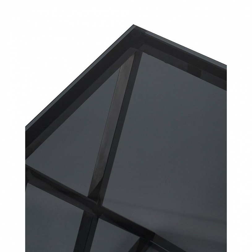 Журнальный стол 55*55 ИНСИГНИЯ, стекло smoke, сталь тёмный хром Журнальный стол 55*55 ИНСИГНИЯ, стекло smoke, сталь тёмный хром