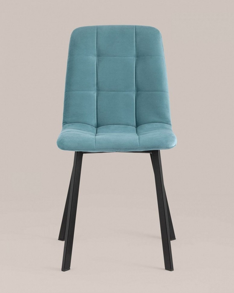 Стул Oliver Square велюр пыльно-голубой