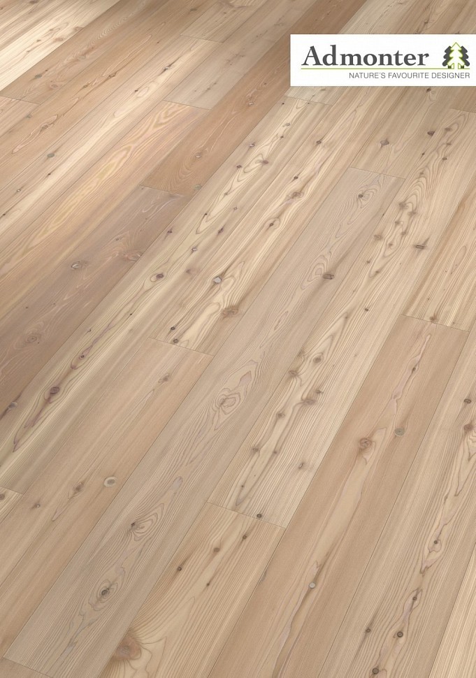 Паркетная доска Admonter Larch lye-washed white basic NL730 01