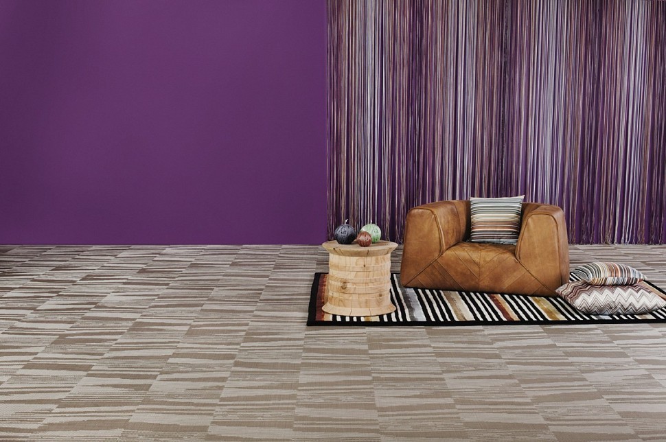 Плетёное виниловое покрытие Bolon by Missoni Flame Stone