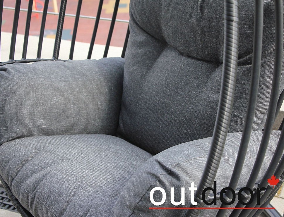 Подвесное кресло "кокон" из ротанга OUTDOOR Самуи, черное Подвесное кресло "кокон" из ротанга OUTDOOR Самуи, черное