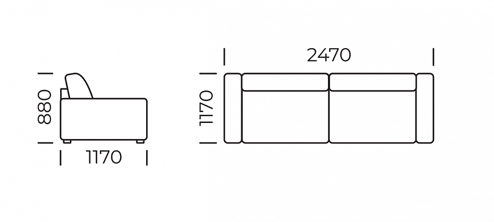 Модульный диван Бергамо