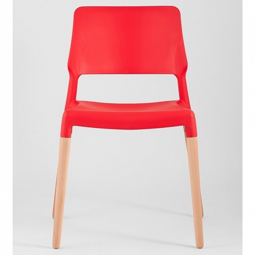 Стул BISTRO красный с деревянными ножками Стул BISTRO красный с деревянными ножками