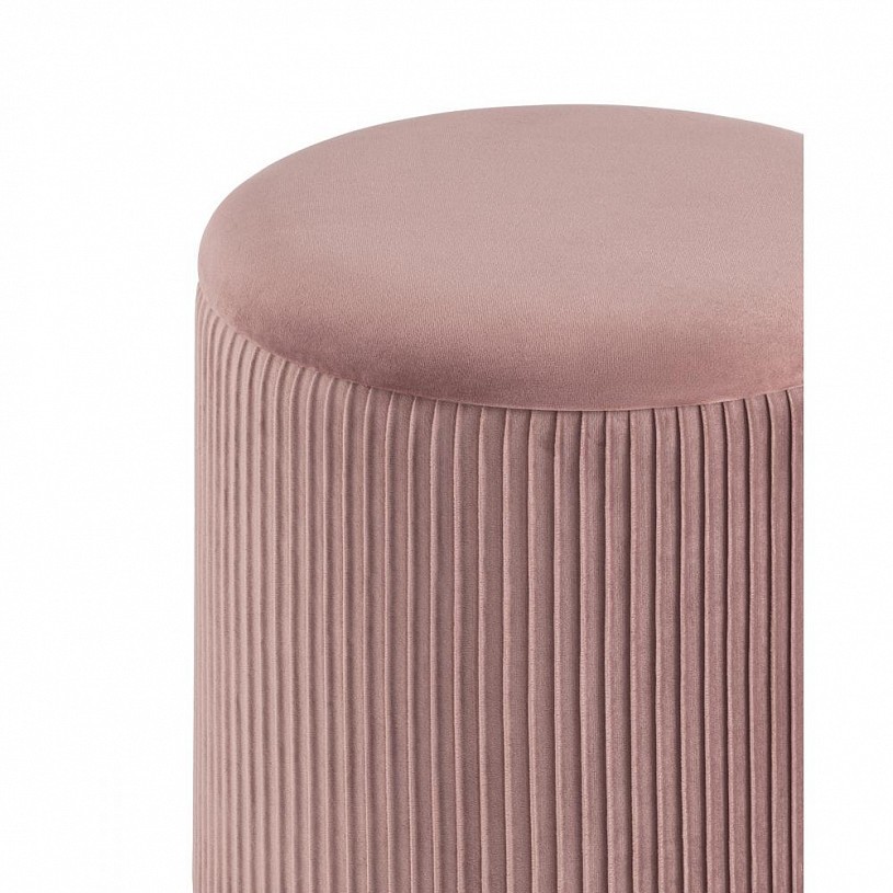 Пуф Шарлотта с ящиком, велюр розовый