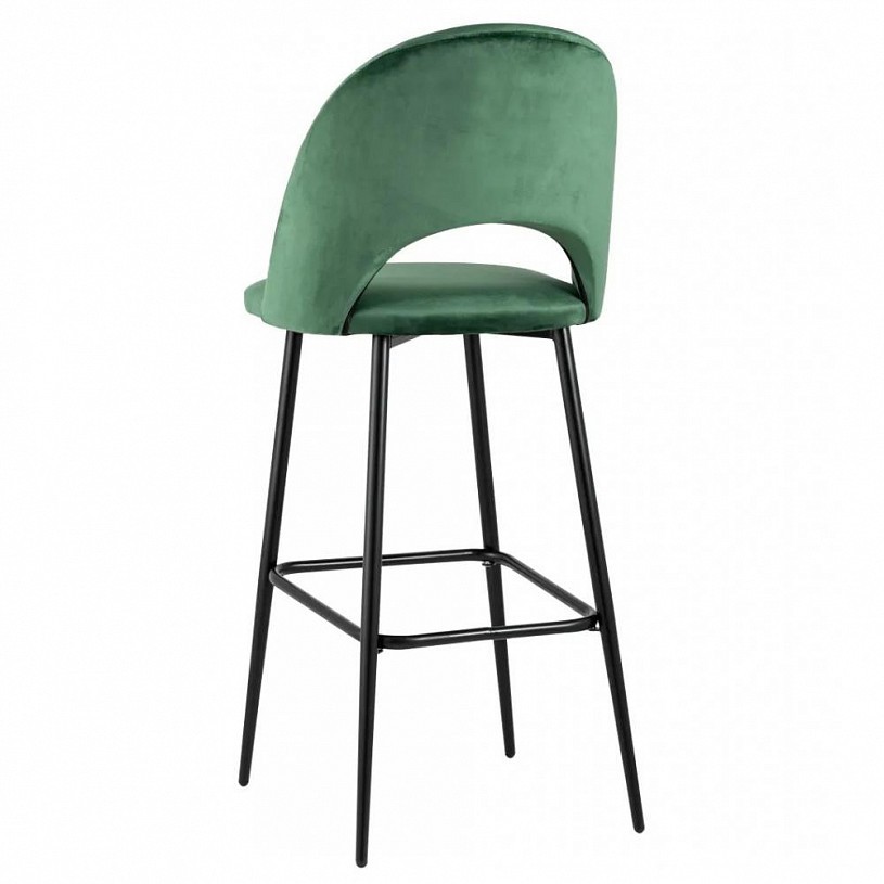 Стул барный Меган велюр зеленый