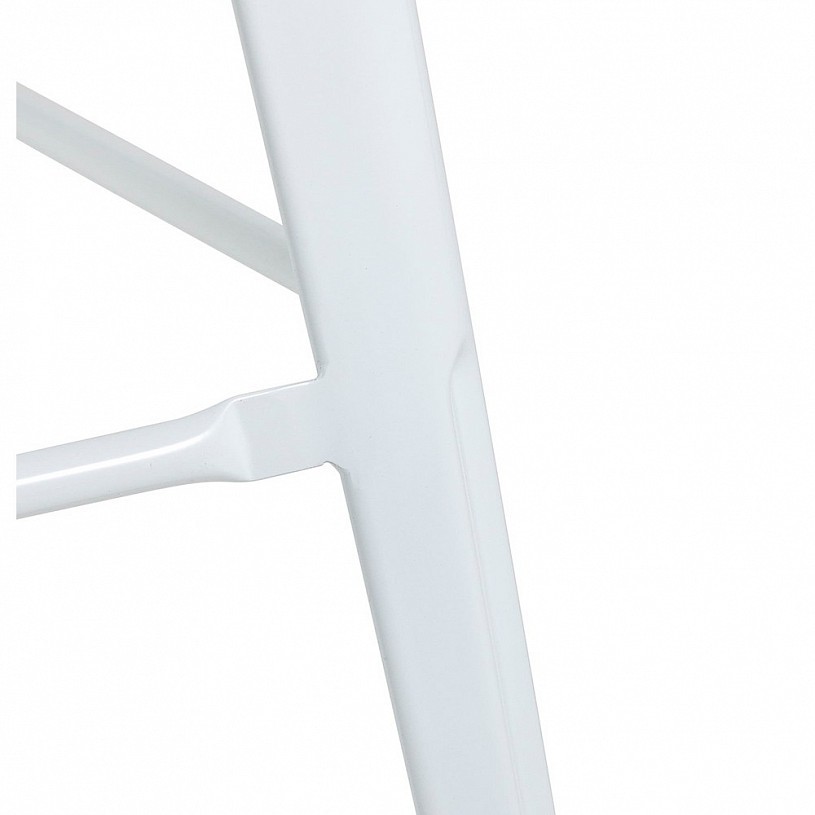 Стул барный TOLIX белый глянцевый + светлое дерево Стул барный TOLIX белый глянцевый + светлое дерево