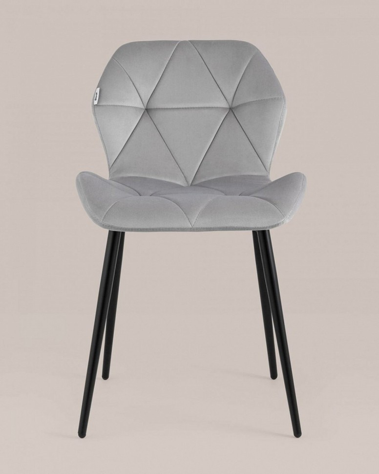 Стул Эдвин велюр серый