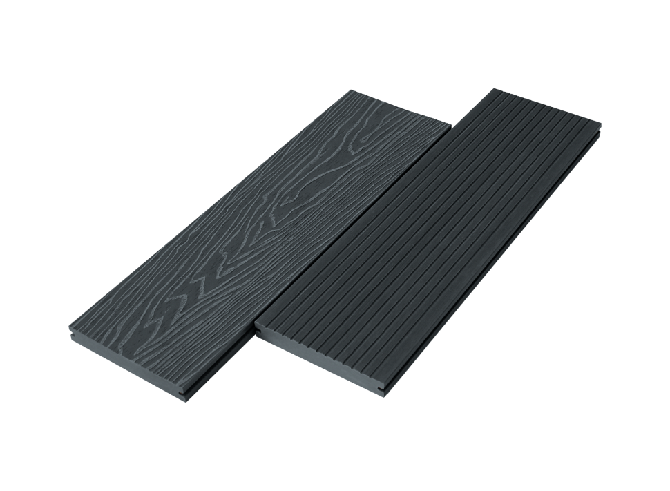 Полнотелая террасная доска Tehno Strong 3D графит Полнотелая террасная доска Tehno Strong 3D графит