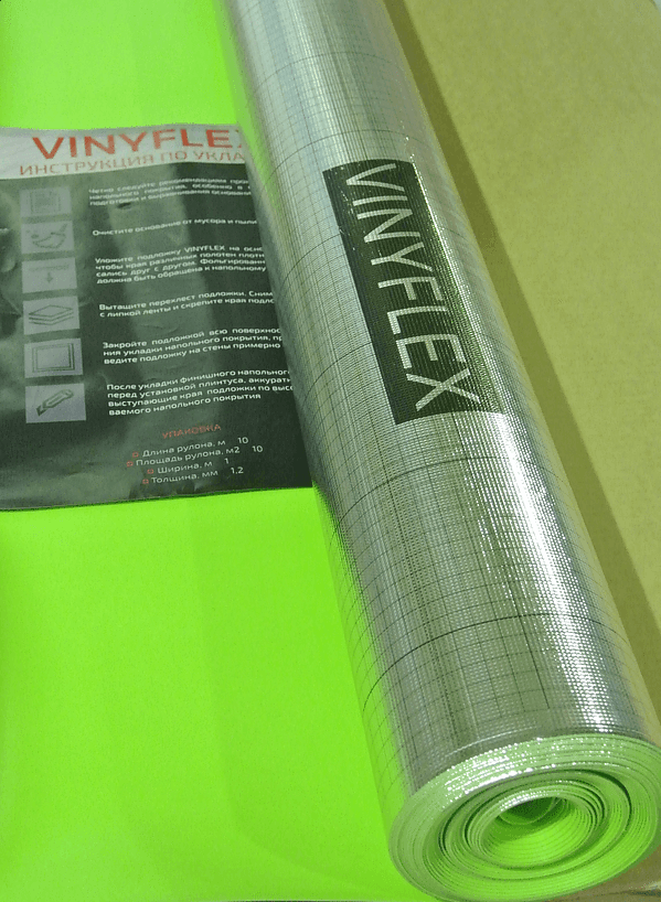 Подложка VINYFLEX Противоскользящая с пароизоляцией под LVT, SPC, WPC. Подложка VINYFLEX Противоскользящая с пароизоляцией под LVT, SPC, WPC.