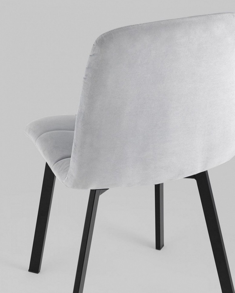 Стул Oliver Square велюр светло-серый