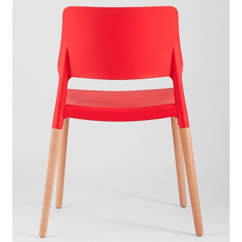 Стул BISTRO красный с деревянными ножками Стул BISTRO красный с деревянными ножками