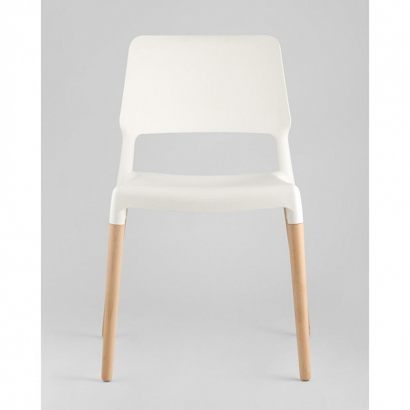 Стул BISTRO белый с деревянными ножками Стул BISTRO белый с деревянными ножками